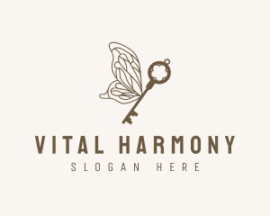 Key Butterfly Wings logo design