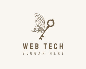 Key Butterfly Wings logo design