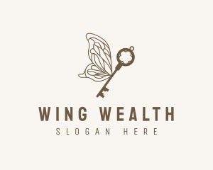 Key Butterfly Wings logo design