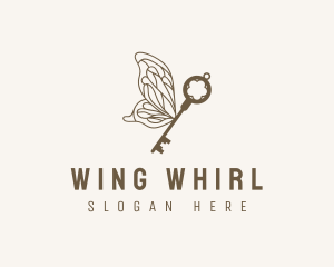 Key Butterfly Wings logo design