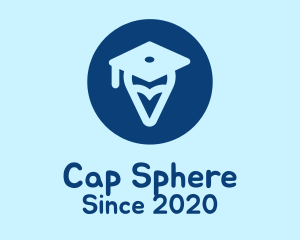 Graduation Cap Location Pin logo