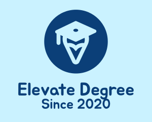 Graduation Cap Location Pin logo