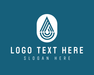 Water Droplet Letter A logo design