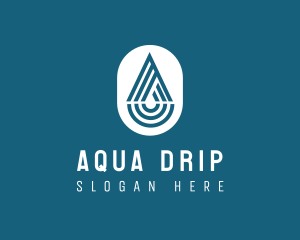 Water Droplet Letter A logo design