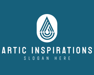 Water Droplet Letter A logo design