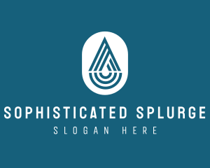 Water Droplet Letter A logo design