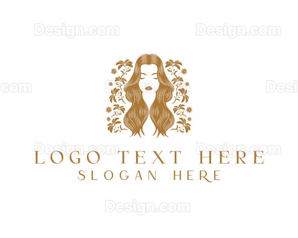 Floral Beauty Woman Logo