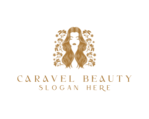 Floral Beauty Woman logo design