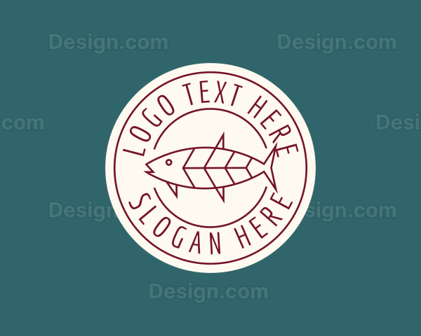 Fish Restaurant Dish Logo