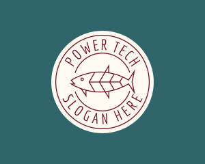 Fish Restaurant Dish Logo