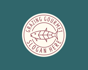 Fish Restaurant Dish logo design