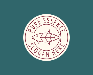 Fish Restaurant Dish logo design