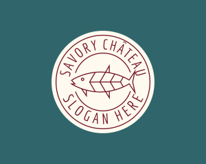 Fish Restaurant Dish logo design