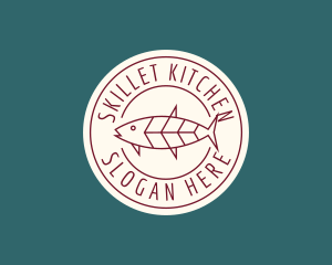 Fish Restaurant Dish logo design