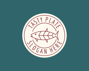 Fish Restaurant Dish logo design