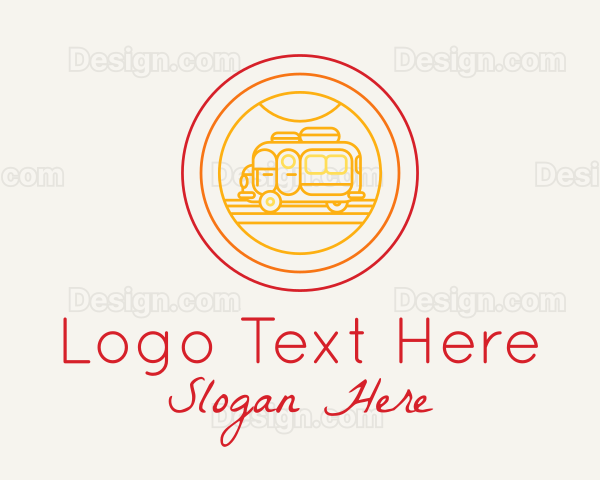 Retro Camper Van Logo