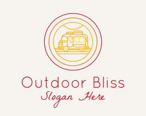 Retro Camper Van logo design