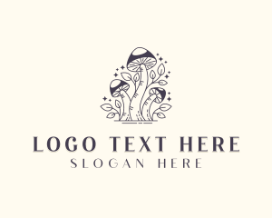 Psychedelic Garden Mushroom logo