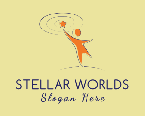 Kid Stargazing Planetarium logo design