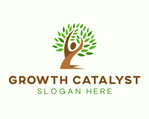 Tree Human Plant logo design