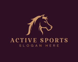 Equine Stallion Horse logo