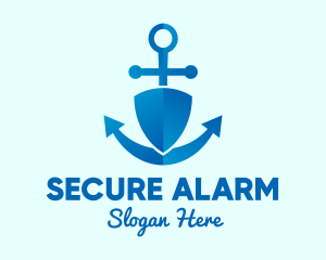 Anchor Security Shield  logo design