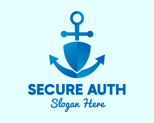 Anchor Security Shield  logo design