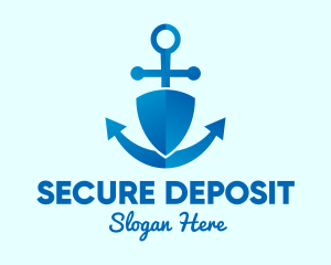 Anchor Security Shield  logo design