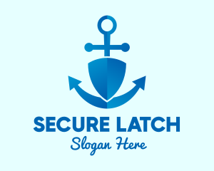 Anchor Security Shield  logo design