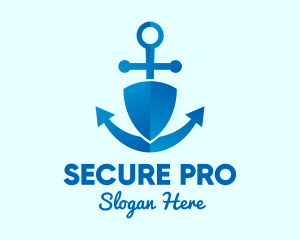 Anchor Security Shield  logo design