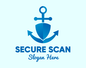 Anchor Security Shield  logo design