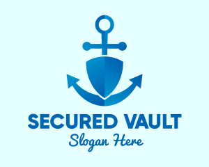 Anchor Security Shield  logo design