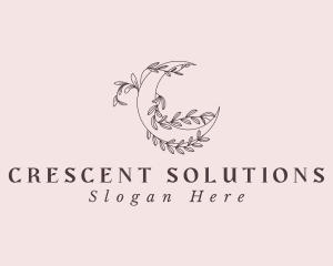 Floral Crescent Moon logo
