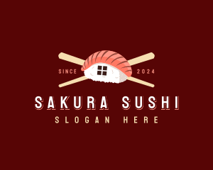 Asian Sushi Restaurant logo design