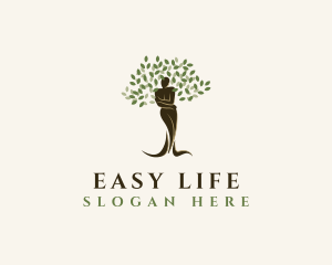 Tree Plant Woman logo design