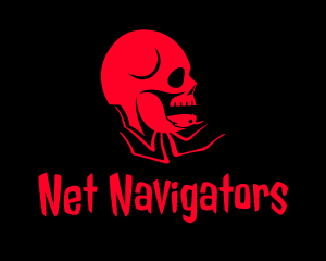 Creepy Skull Spider Tattoo logo