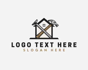 Home Construction Hammer Logo