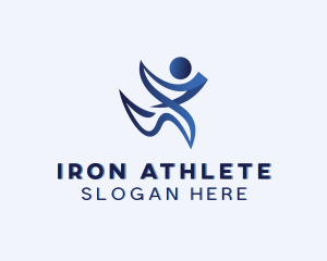 Triathlon Sports Athlete logo design