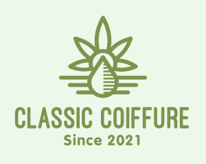 Green Cannabis Oil logo design