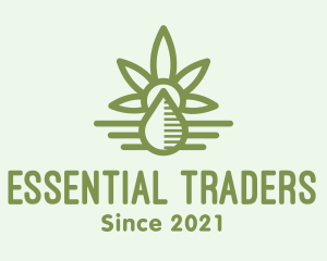 Green Cannabis Oil logo design