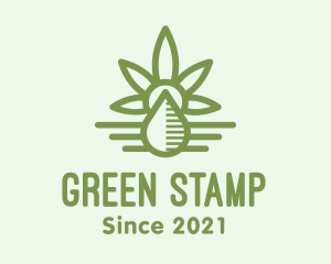 Green Cannabis Oil logo design