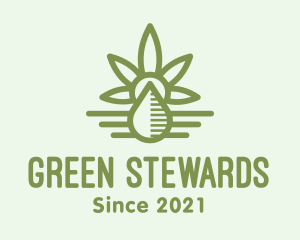 Green Cannabis Oil logo design