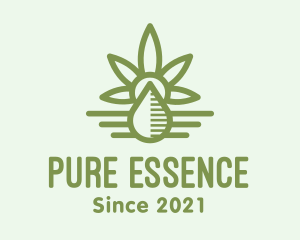 Green Cannabis Oil logo design