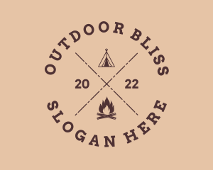 Outdoor Bonfire Camp logo design