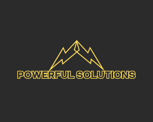 Yellow Lightning Volt logo design