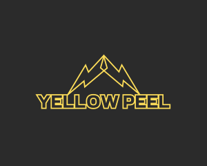 Yellow Lightning Volt logo design