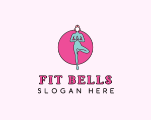 Female Yoga Fitness  logo design