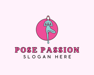 Female Yoga Fitness  logo design