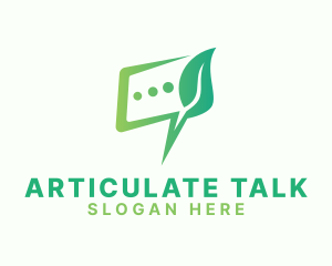 Multimedia Leaf Chat logo design