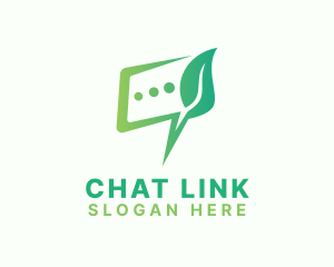 Multimedia Leaf Chat logo design